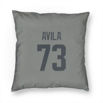 Steve Avila Los Angeles Rams  Pillow Cover (18 X 18) - Gray