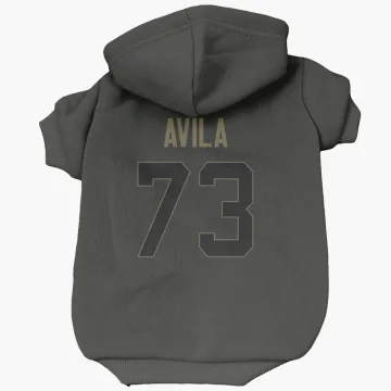 Steve Avila Los Angeles Rams  Service Dog & Cat Pet Hoodie - Black