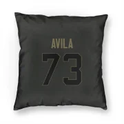 Steve Avila Los Angeles Rams  Service Pillow Cover (18 X 18) - Black