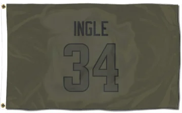 Tanner Ingle Los Angeles Rams  Flag (3 X 5) - Olive