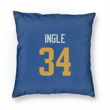 Tanner Ingle Los Angeles Rams   Royal  Pillow Cover (18 X 18) - Gold