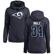 Tanner Ingle Women's Los Angeles Rams Pro Line Logo Pullover Hoodie Navy