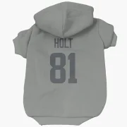 Torry Holt Los Angeles Rams  Dog & Cat Pet Hoodie - Gray