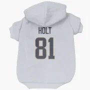 Torry Holt Los Angeles Rams  Dog & Cat Pet Hoodie - White