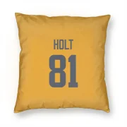 Torry Holt Los Angeles Rams  Pillow Cover (18 X 18) - Gold