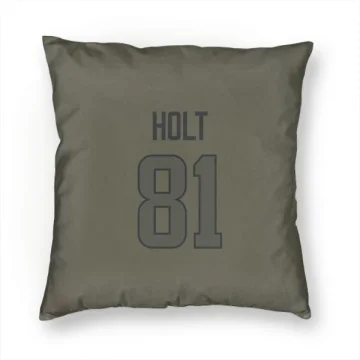 Torry Holt Los Angeles Rams  Pillow Cover (18 X 18) - Olive