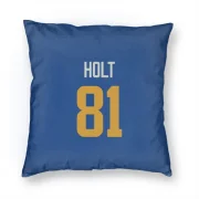 Torry Holt Los Angeles Rams Royal  Pillow Cover (18 X 18) - Gold