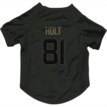 Torry Holt Los Angeles Rams  Service Dog & Cat Pet Jersey - Black