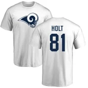 Torry Holt Men's Los Angeles Rams Logo T-Shirt - White