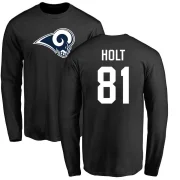 Torry Holt Youth Los Angeles Rams Logo Long Sleeve T-Shirt - Black