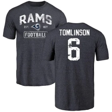 Tre Tomlinson Men's Los Angeles Rams Distressed T-Shirt - Navy