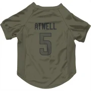 Tutu Atwell Los Angeles Rams  Dog & Cat Pet Jersey - Olive