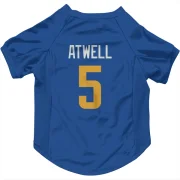 Tutu Atwell Los Angeles Rams   Royal  Dog & Cat Pet Jersey - Gold