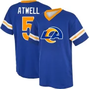 Tutu Atwell Youth Los Angeles Rams Game Day V-Neck T-Shirt Royal