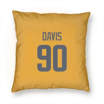 Tyler Davis Los Angeles Rams  Pillow Cover (18 X 18) - Gold