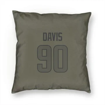 Tyler Davis Los Angeles Rams  Pillow Cover (18 X 18) - Olive