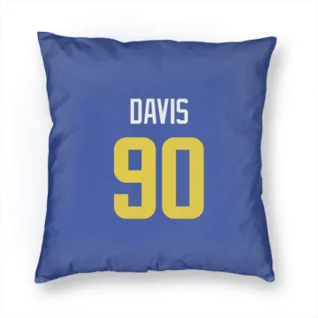 Tyler Davis Los Angeles Rams  Pillow Cover (18 X 18) - Royal