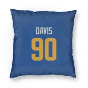 Tyler Davis Los Angeles Rams   Royal  Pillow Cover (18 X 18) - Gold