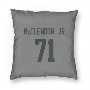 Warren McClendon Jr. Los Angeles Rams  Pillow Cover (18 X 18) - Gray