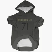 Warren McClendon Jr. Los Angeles Rams  Service Dog & Cat Pet Hoodie - Black